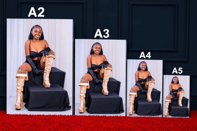 Photo mounting size comparison